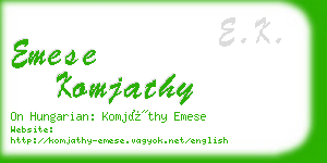 emese komjathy business card